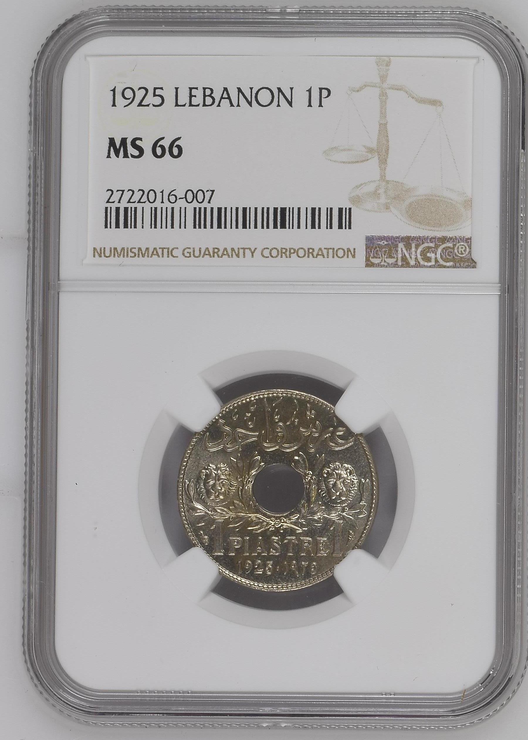 1 Piastre 1925 obverse